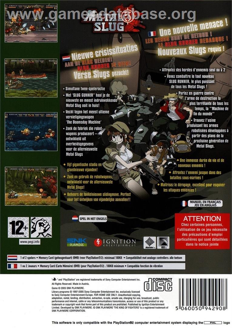 Metal Slug 5 - Sony Playstation 2 - Artwork - Box Back