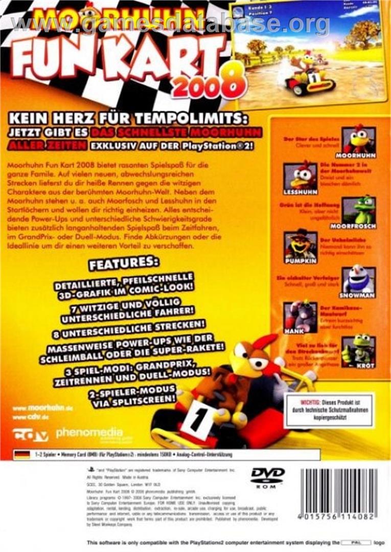 Moorhuhn Fun Kart 2008 - Sony Playstation 2 - Artwork - Box Back