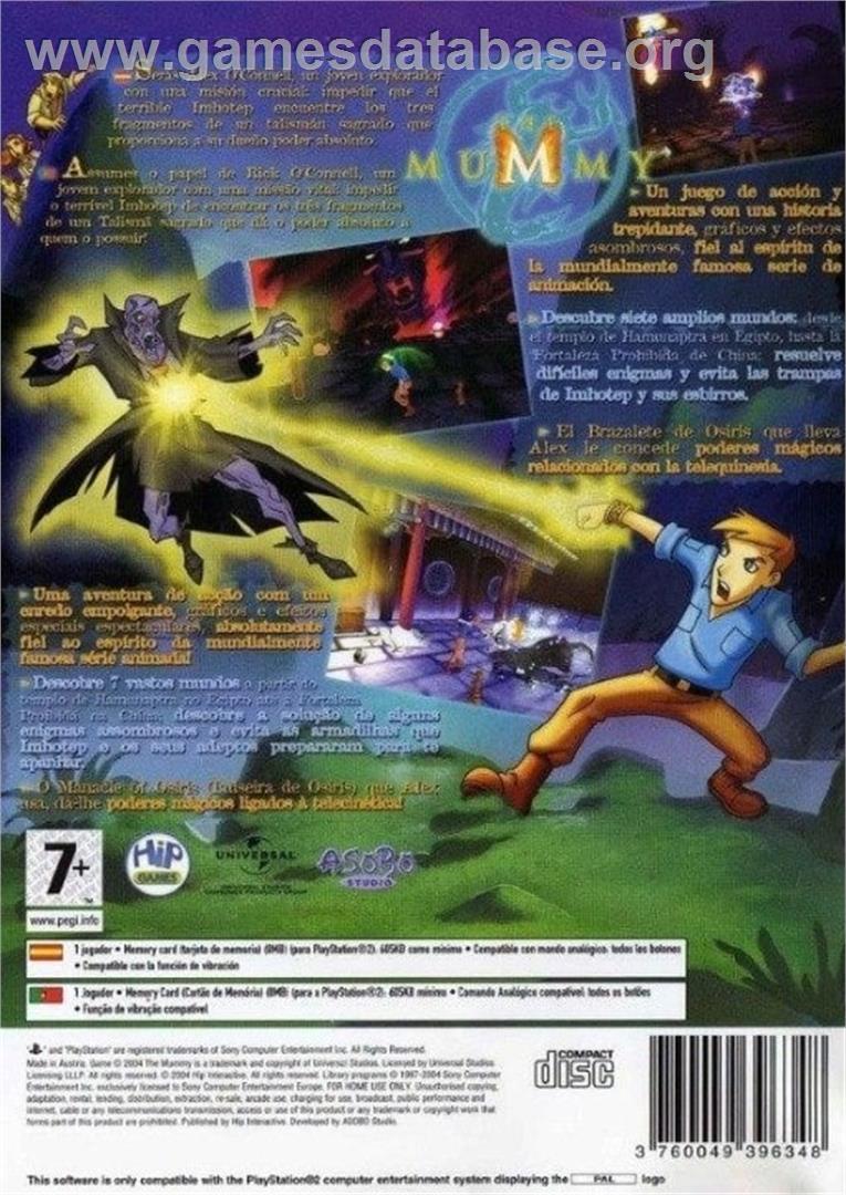 Mummy ,The - Sony Playstation 2 - Artwork - Box Back