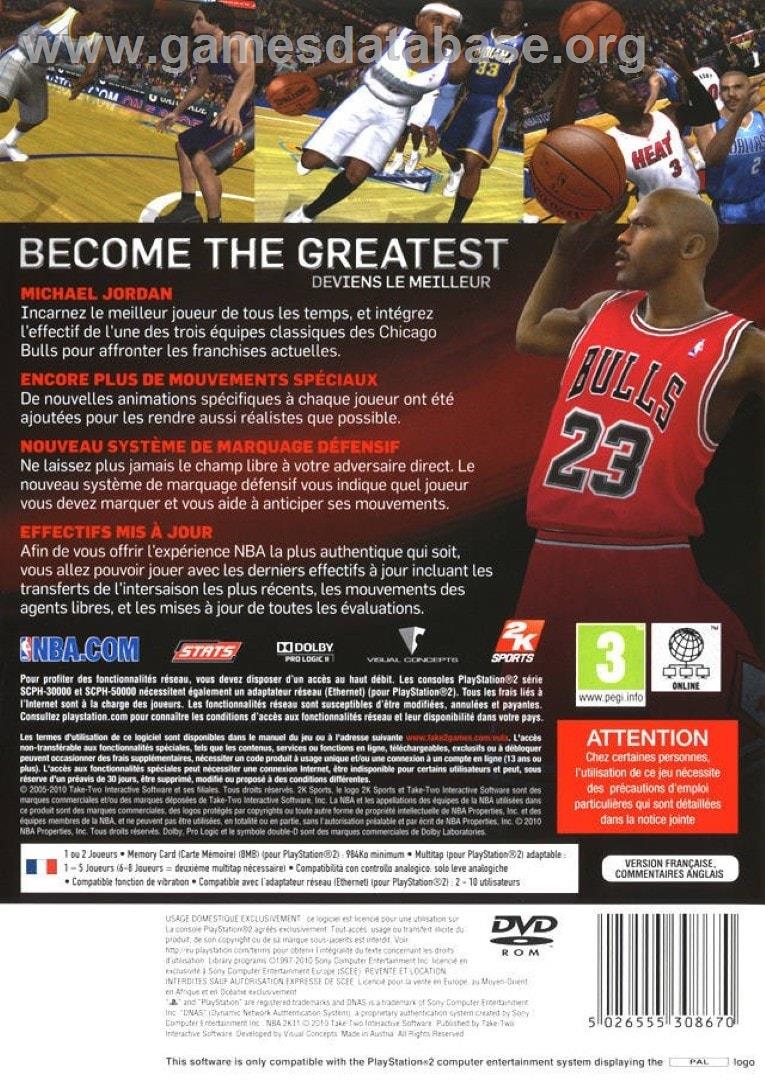 Nba 2k11 - Sony Playstation 2 - Artwork - Box Back