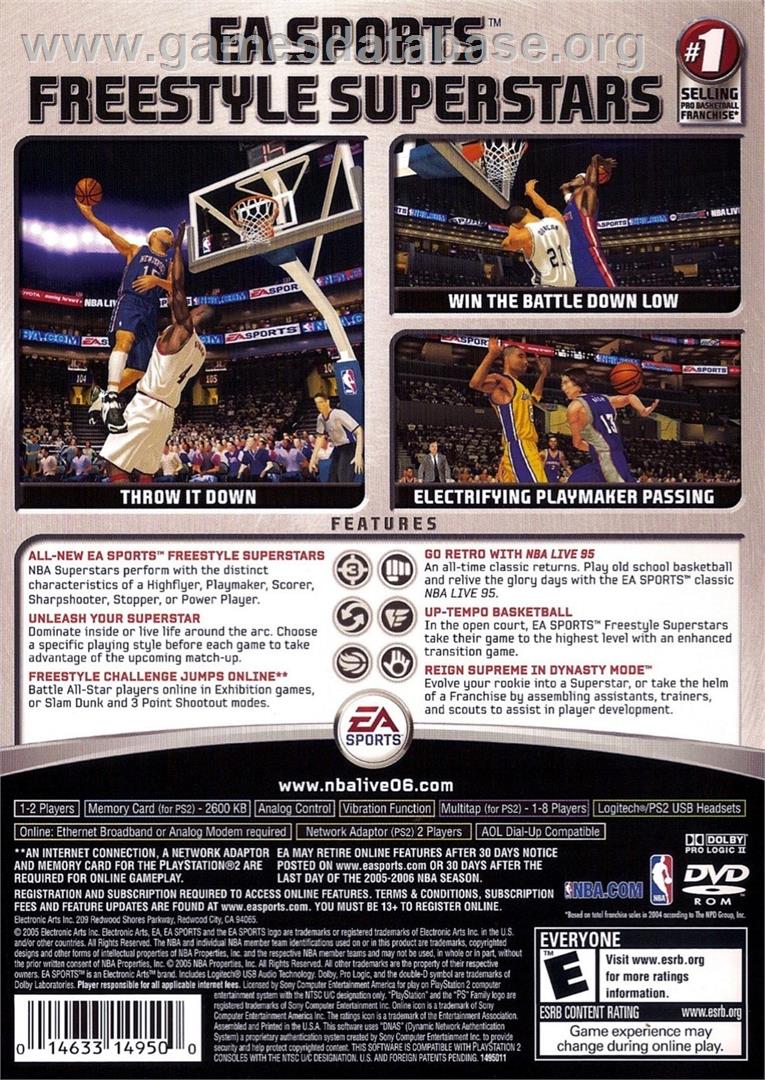 Nba Live 06 - Sony Playstation 2 - Artwork - Box Back
