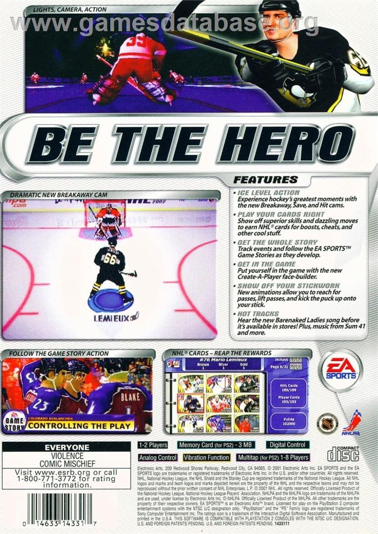 Nhl 2002 - Sony Playstation 2 - Artwork - Box Back