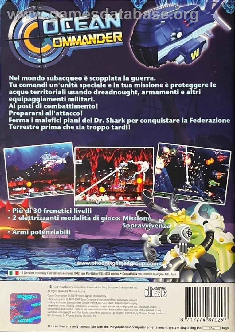 Ocean Commander - Sony Playstation 2 - Artwork - Box Back