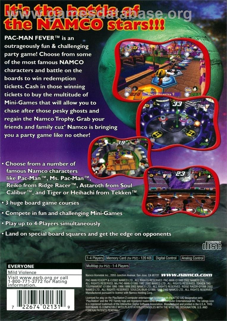 Pac-man Fever - Sony Playstation 2 - Artwork - Box Back