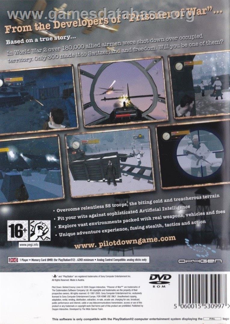 Pilot Down - Behind Enemy Lines - Sony Playstation 2 - Artwork - Box Back