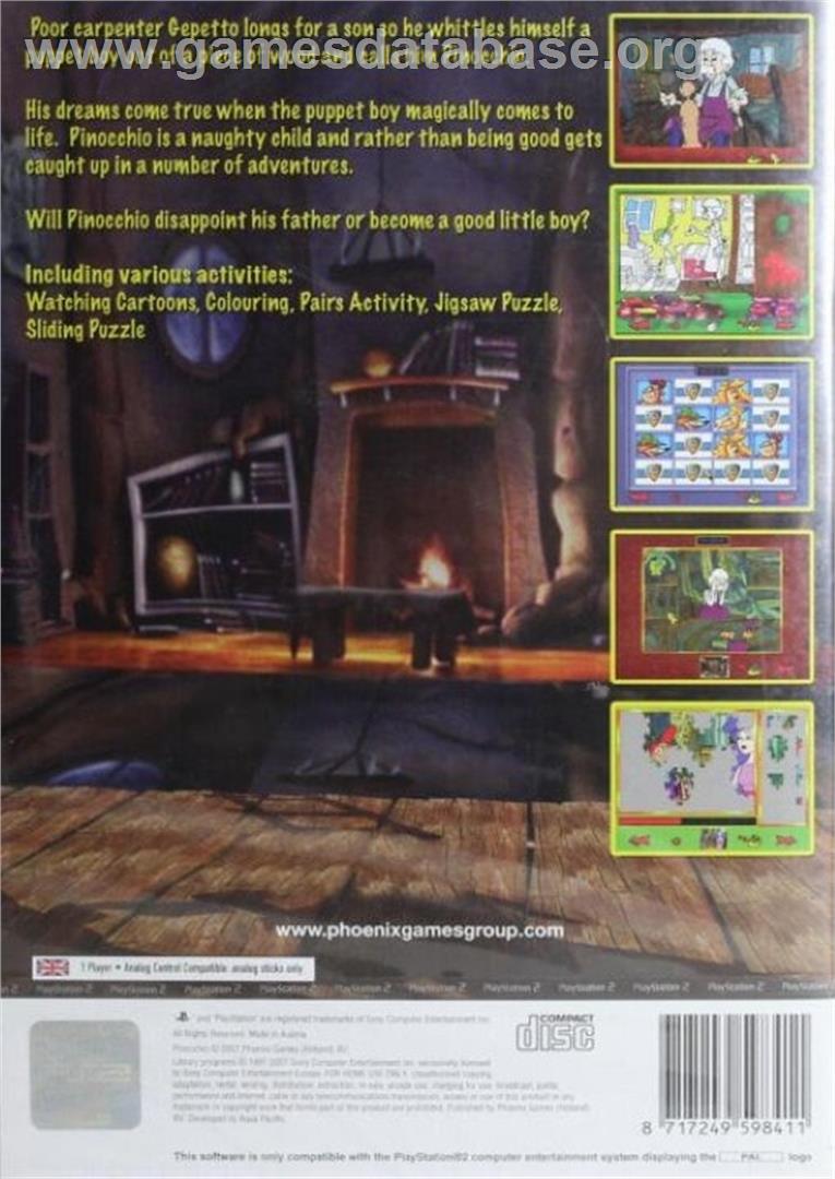 Pinocchio - Sony Playstation 2 - Artwork - Box Back