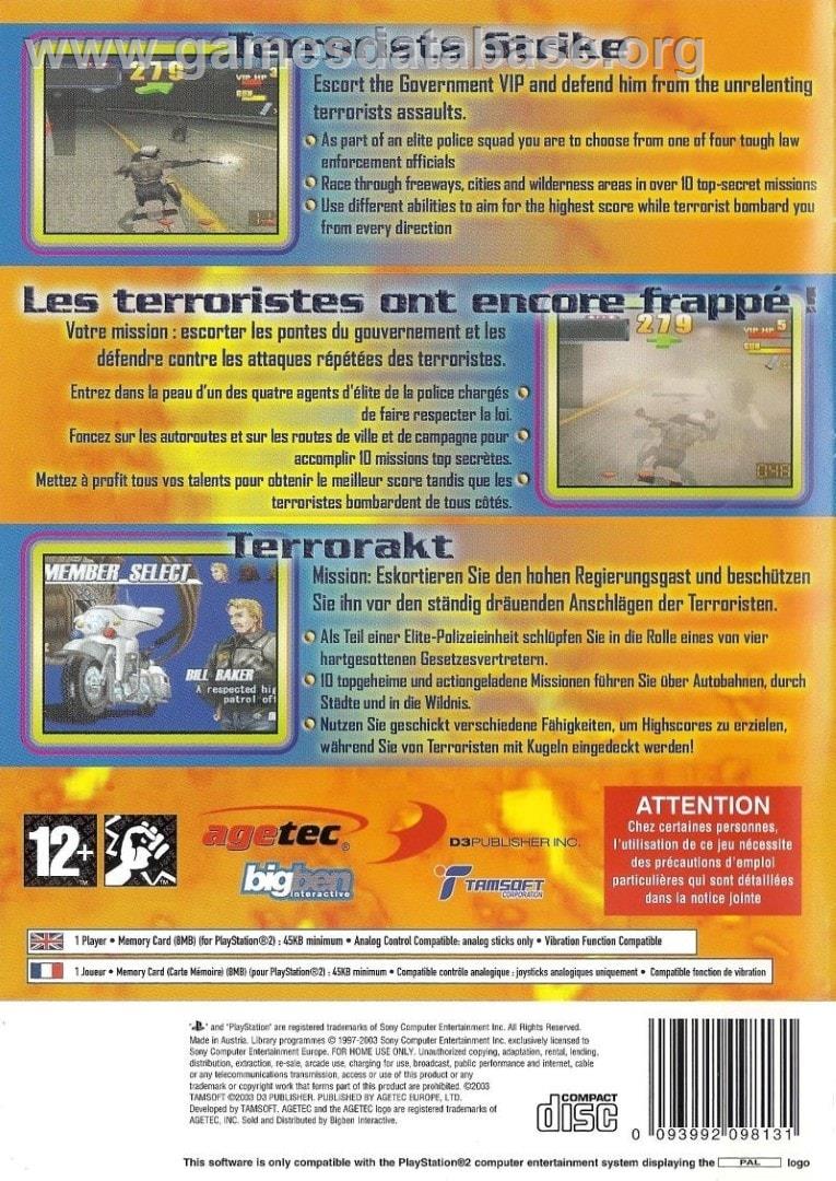 Police Chase Down - Sony Playstation 2 - Artwork - Box Back