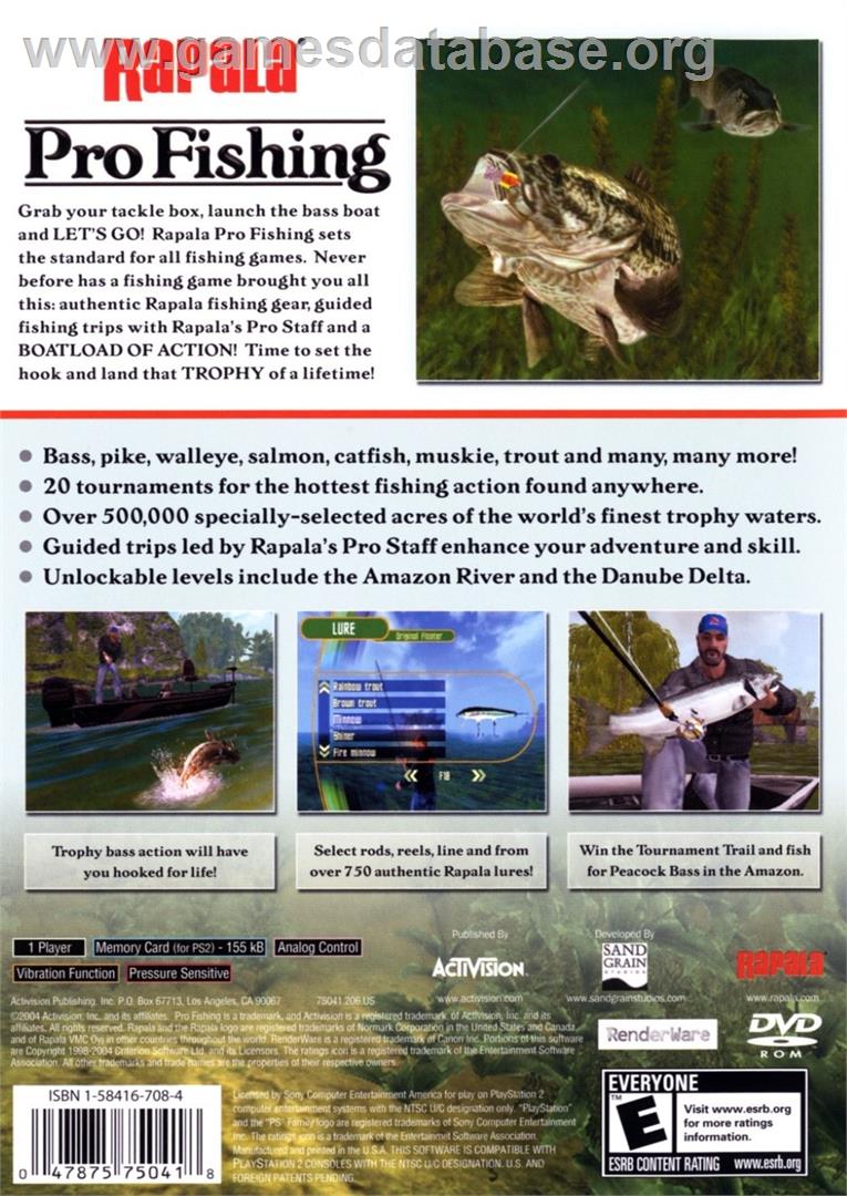 Rapala Pro Fishing - Sony Playstation 2 - Artwork - Box Back