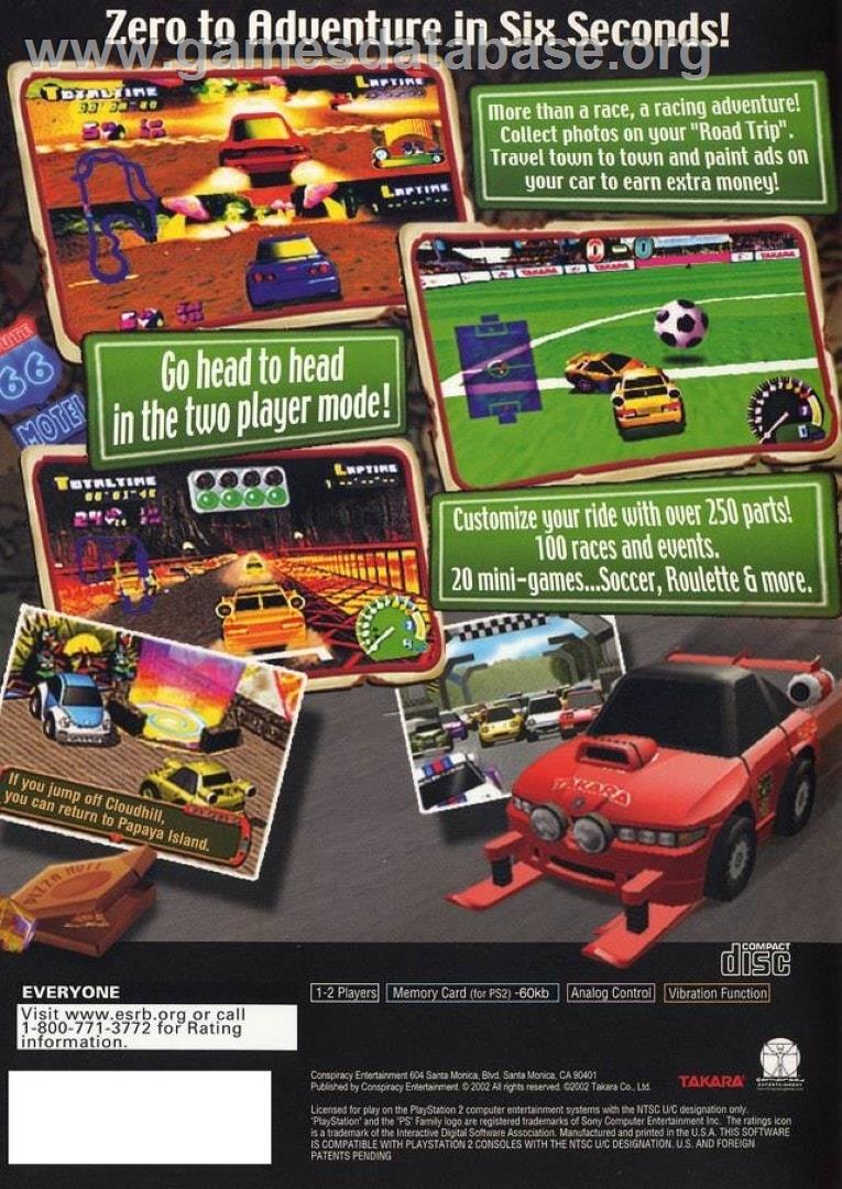 Road Trip Adventure - Sony Playstation 2 - Artwork - Box Back