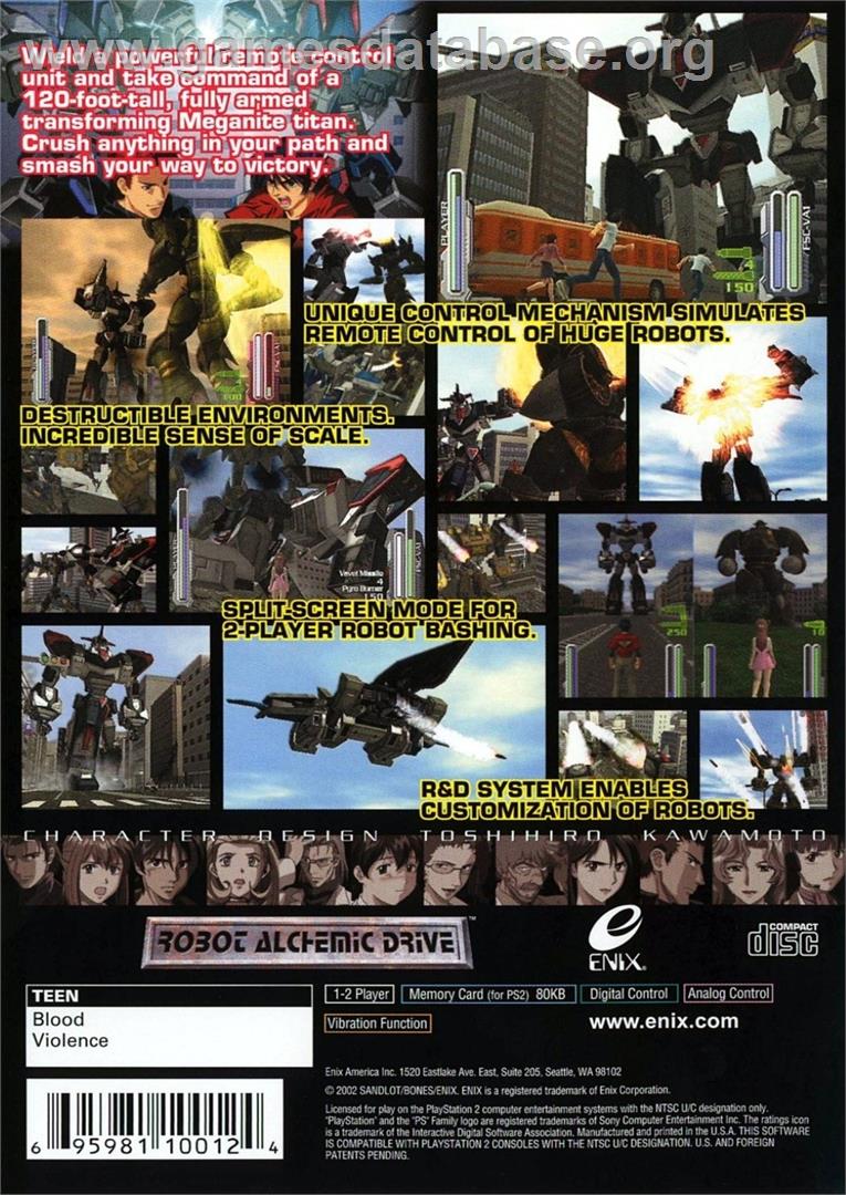 Robot Alchemic Drive - Sony Playstation 2 - Artwork - Box Back