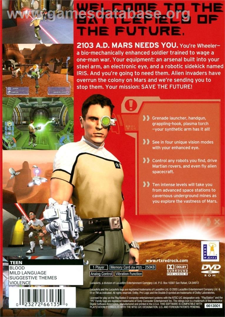 Rtx Red Rock - Sony Playstation 2 - Artwork - Box Back