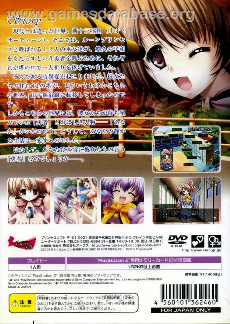 Rune Princess - Sony Playstation 2 - Artwork - Box Back