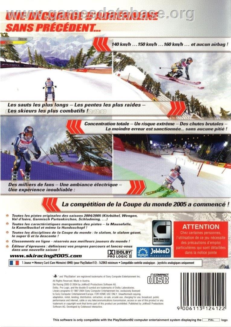 Ski Racing 2005 Featuring Hermann Maier - Sony Playstation 2 - Artwork - Box Back