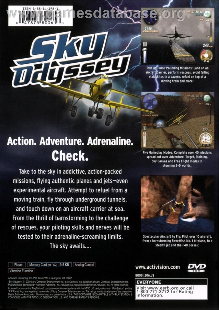 Sky Odyssey - Sony Playstation 2 - Artwork - Box Back