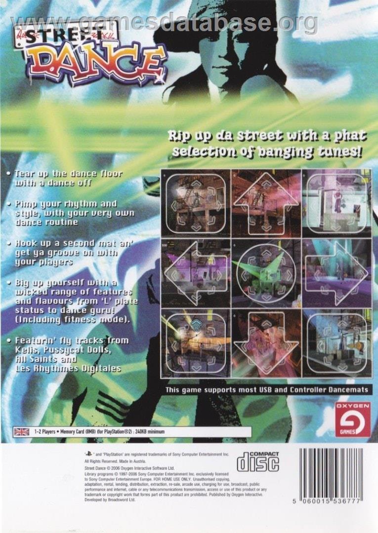 Street Dance - Sony Playstation 2 - Artwork - Box Back