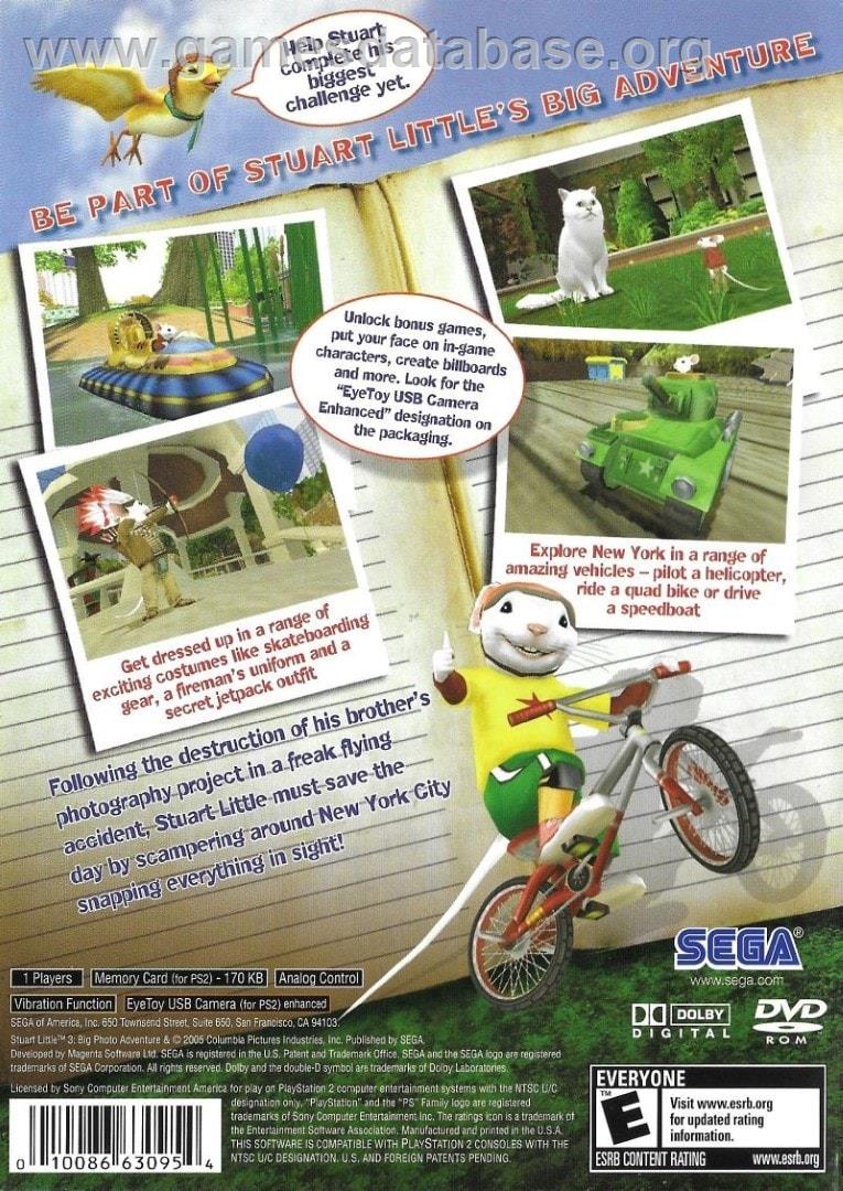Stuart Little 3 - L'aventure Photographique - Sony Playstation 2 - Artwork - Box Back
