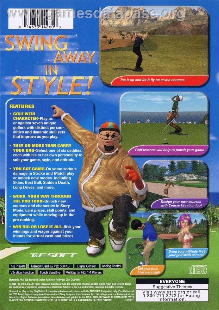 Swing Away Golf - Sony Playstation 2 - Artwork - Box Back