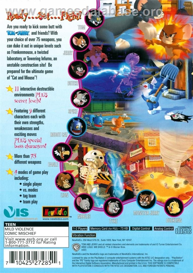 Tom And Jerry In War Of The Whiskers - Sony Playstation 2 - Artwork - Box Back