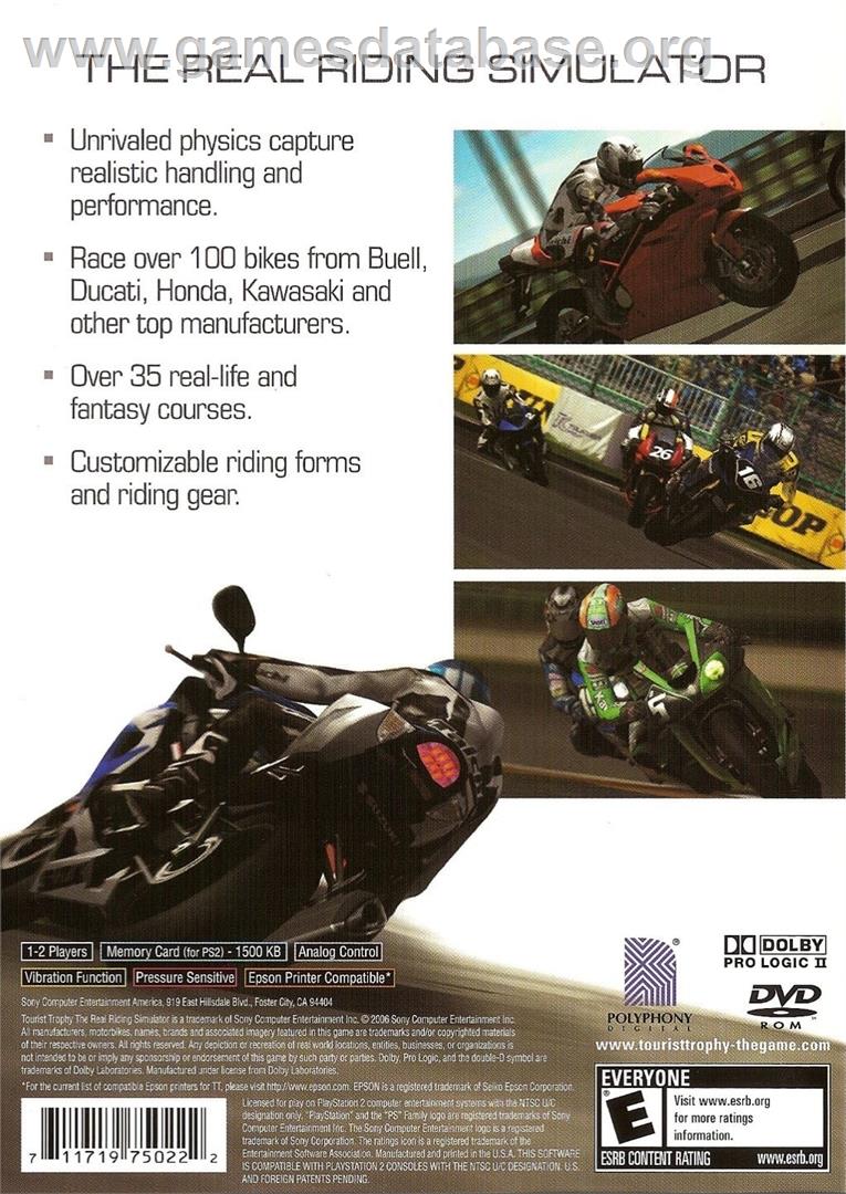 Tourist Trophy - Sony Playstation 2 - Artwork - Box Back