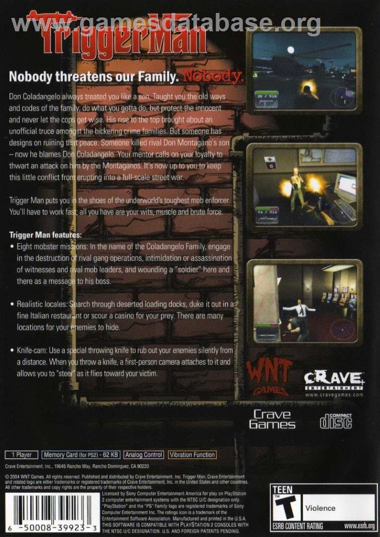 Trigger Man - Sony Playstation 2 - Artwork - Box Back