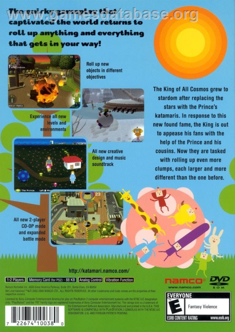 We Love Katamari - Sony Playstation 2 - Artwork - Box Back