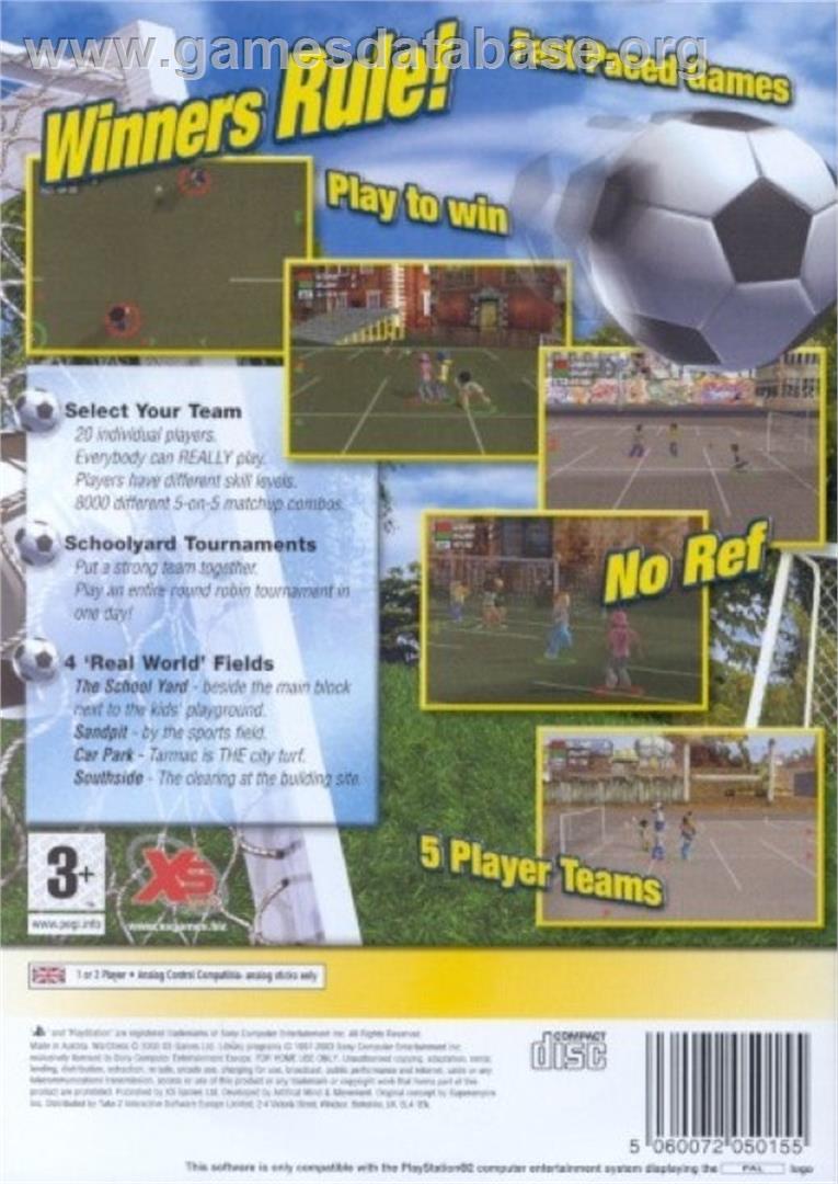 Xs Junior League Soccer - Sony Playstation 2 - Artwork - Box Back