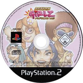 Cartridge artwork for Action Girlz Racing on the Sony Playstation 2.