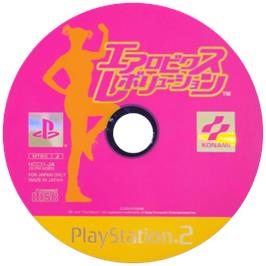 Cartridge artwork for Aerobics Revolution on the Sony Playstation 2.