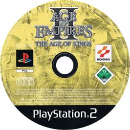 Cartridge artwork for Age Of Empires 2 - The Age Of Kings on the Sony Playstation 2.