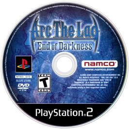 Cartridge artwork for Arc The Lad - End Of Darkness on the Sony Playstation 2.