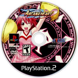 Cartridge artwork for Arcana Heart on the Sony Playstation 2.