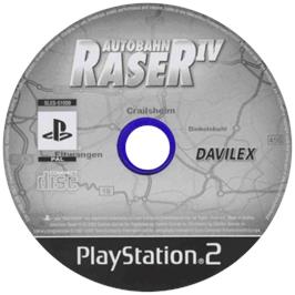 Cartridge artwork for Autobahn Raser 4 on the Sony Playstation 2.