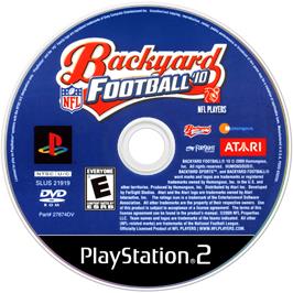Cartridge artwork for Backyard Football '10 on the Sony Playstation 2.