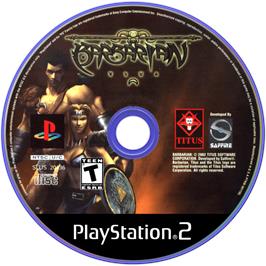 Cartridge artwork for Barbarian on the Sony Playstation 2.