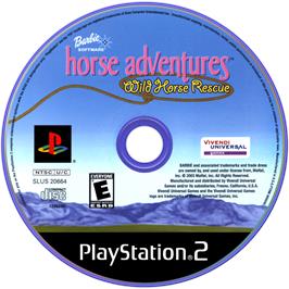 Cartridge artwork for Barbie Horse Adventures - Wild Horse Rescue on the Sony Playstation 2.