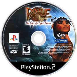 Cartridge artwork for Brave - The Search For Spirit Dancer on the Sony Playstation 2.