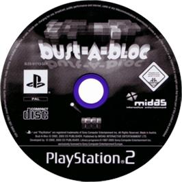 Cartridge artwork for Bust-a-bloc on the Sony Playstation 2.