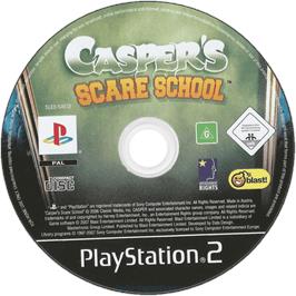Cartridge artwork for Casper's Scare School on the Sony Playstation 2.