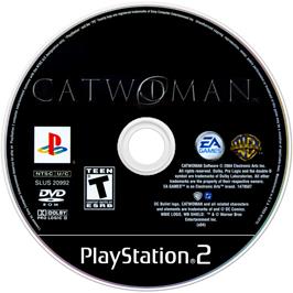 Cartridge artwork for Catwoman on the Sony Playstation 2.