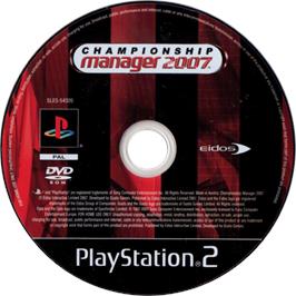 Cartridge artwork for Championship Manager 2007 on the Sony Playstation 2.