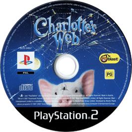 Cartridge artwork for Charlotte's Web on the Sony Playstation 2.