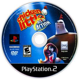 Cartridge artwork for Chicken Little - Ace in Action on the Sony Playstation 2.