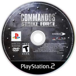 Cartridge artwork for Commandos Strike Force on the Sony Playstation 2.