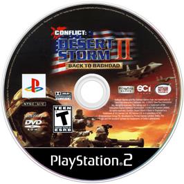 Cartridge artwork for Conflict - Desert Storm 2 on the Sony Playstation 2.