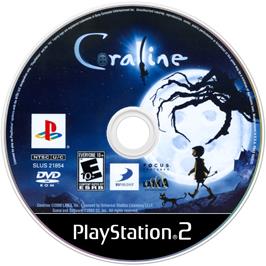 Cartridge artwork for Coraline on the Sony Playstation 2.