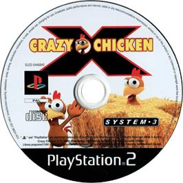 Cartridge artwork for Crazy Chicken X on the Sony Playstation 2.