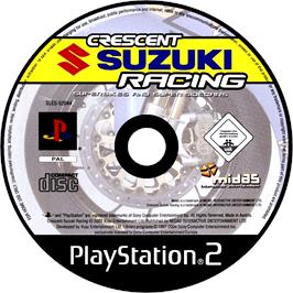 Cartridge artwork for Crescent Suzuki Racing - Superbikes And Super Sidecars on the Sony Playstation 2.