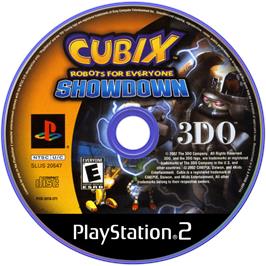 Cartridge artwork for Cubix Robots For Everyone - Showdown on the Sony Playstation 2.