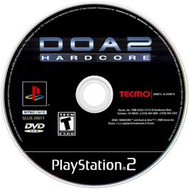Cartridge artwork for DOA2 - Dead or Alive 2 on the Sony Playstation 2.