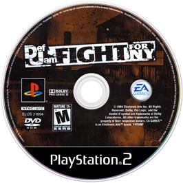 Cartridge artwork for Def Jam Fight For Ny on the Sony Playstation 2.